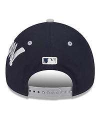 New Era Big Boys and Girls Navy/Gray New York Yankees 2025 Mlb Diamond Hero Edition A-Frame 9FORTY Adjustable Hat