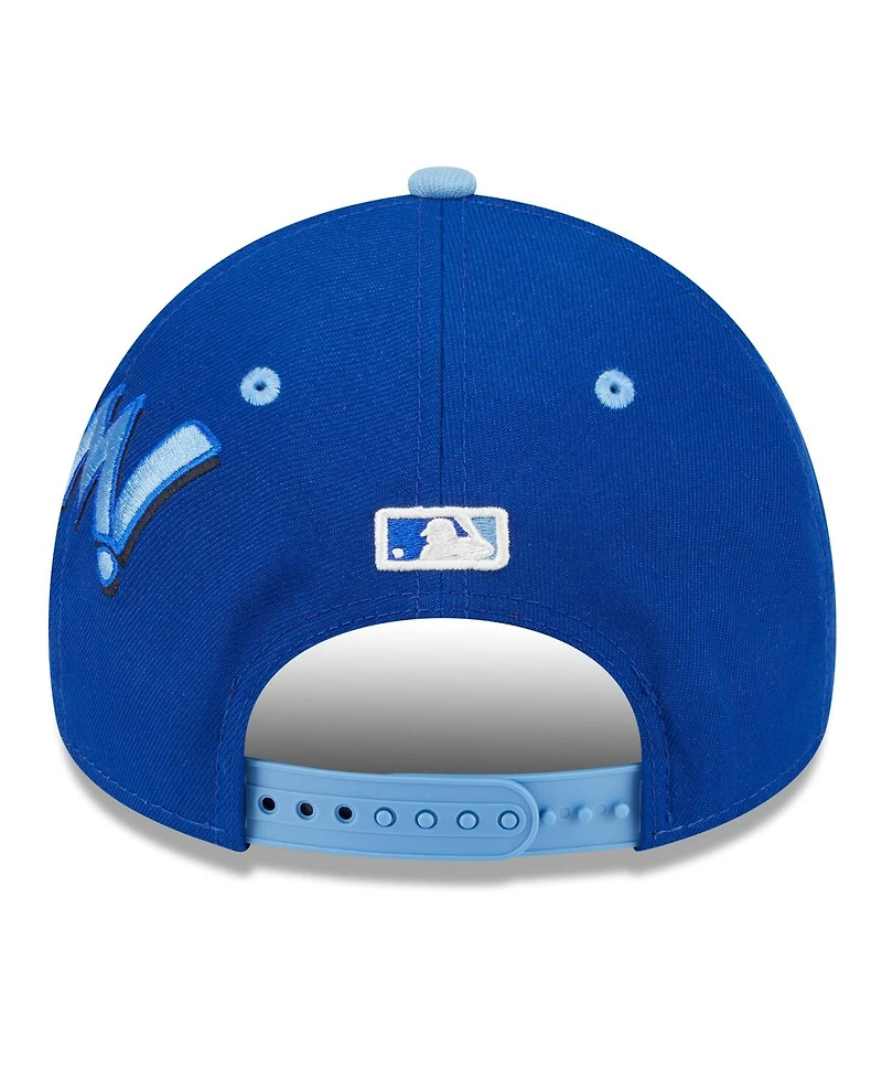 New Era Big Boys and Girls Royal/Light Blue Kansas City Royals 2025 Mlb Diamond Hero Edition A-Frame 9FORTY Adjustable Hat
