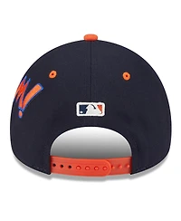 New Era Big Boys and Girls Navy/Orange Detroit Tigers 2025 Mlb Diamond Hero Edition A-Frame 9FORTY Adjustable Hat