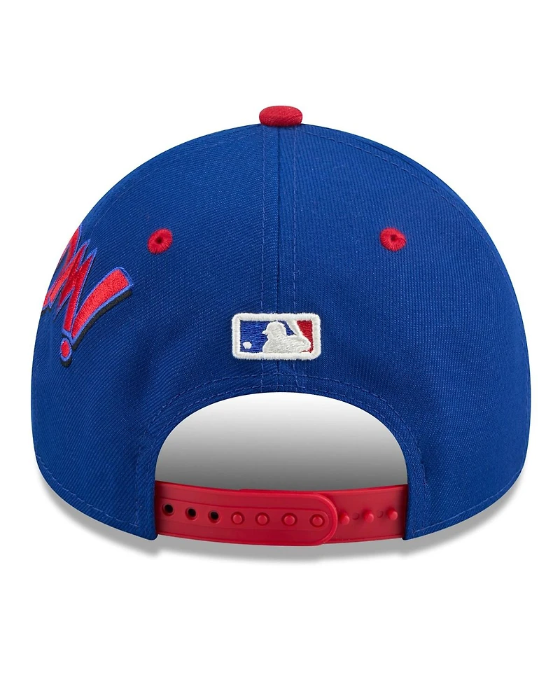 New Era Big Boys and Girls Royal/Red Chicago Cubs 2025 Mlb Diamond Hero Edition A-Frame 9FORTY Adjustable Hat
