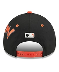 New Era Big Boys and Girls Black/Orange Baltimore Orioles 2025 Mlb Diamond Hero Edition A-Frame 9FORTY Adjustable Hat