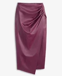 I.n.c. International Concepts Women's Faux-Leather Draped Skirt, Macy's Exclusive