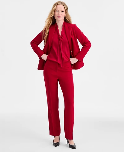Kasper Women's Stretch-Crepe Straight-Leg Pants
