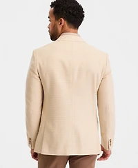 Ted by Baker Men's Tan Mini Check Modern-Fit Blazer