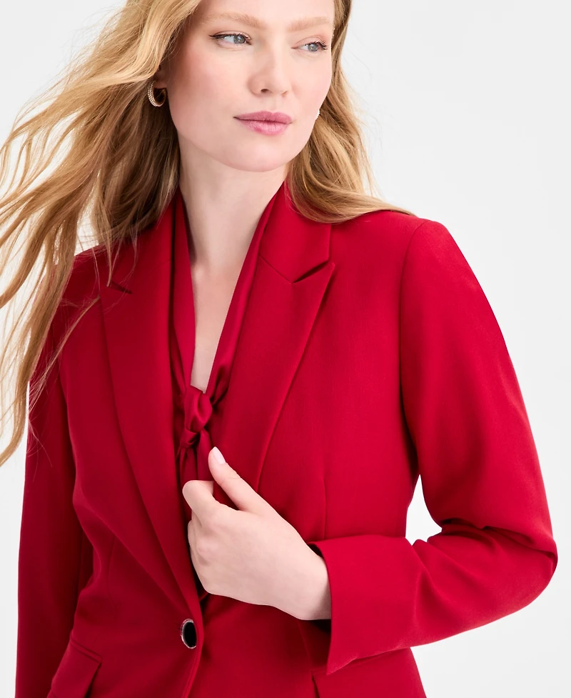 Kasper Women's Peak-Lapel Single-Button Blazer