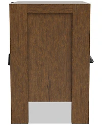 Davie Cracked Oak Drawer Nightstand