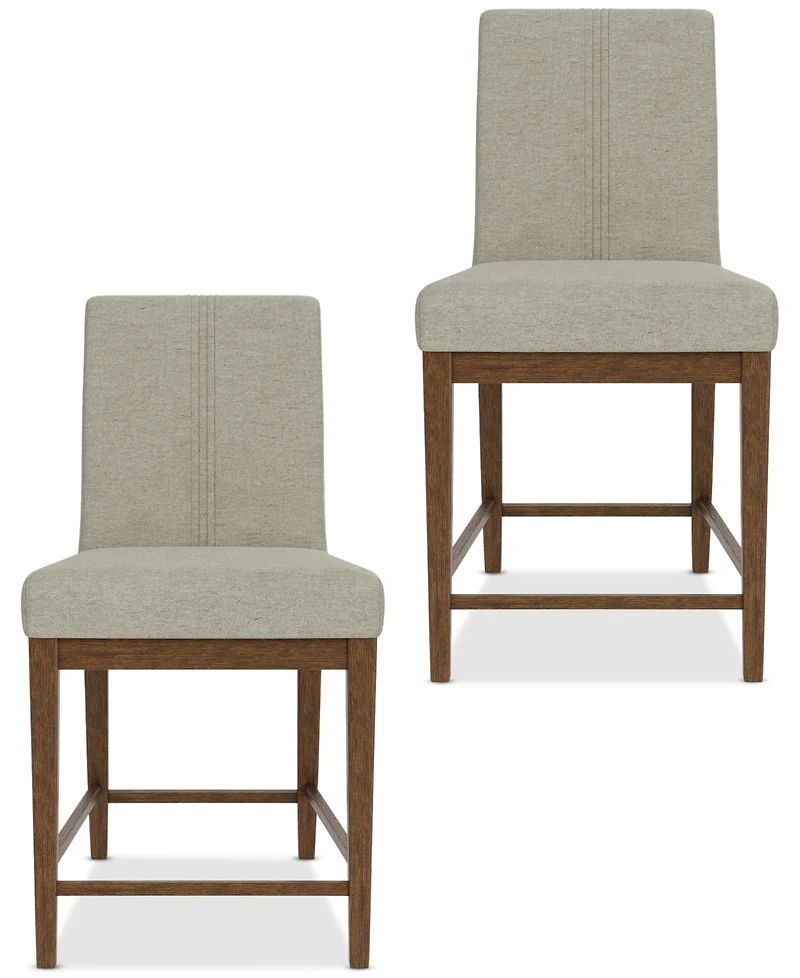 Davie Cracked Oak Pc. Upholstered Chair Set