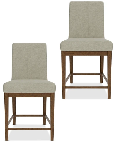 Davie Cracked Oak Pc. Upholstered Chair Set