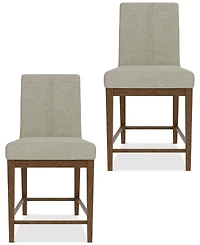 Davie Cracked Oak Pc. Upholstered Chair Set