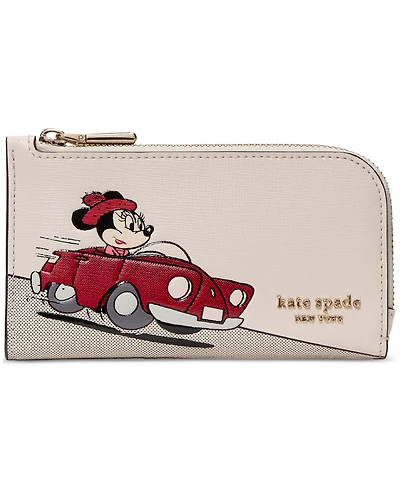 Disney | Macy's Minnie Mouse Zip-Top Leather Wallet , Exclusively at Macy's