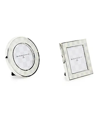 MacKenzie-Childs Sterling Check Silver Plated Frames, Set of 2