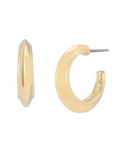Steve Madden Rhodium Boho Chubby Hoop Earrings