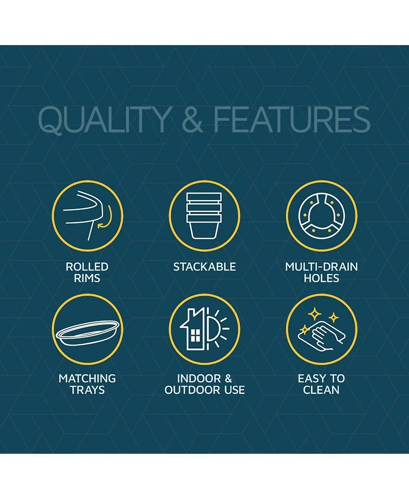 Lifemaster 10-Inch Whiskey Barrel Planters Outdoor Pack of 2