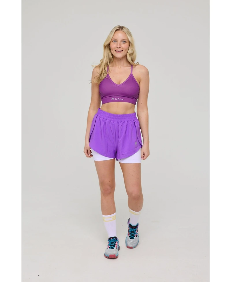 Oosc Women's Medium Support Infinite Sports Bra - Purple