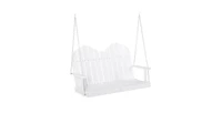 Slickblue Solid Wood Hanging Patio Swing, 2-Seater Design for Outdoor Relaxation