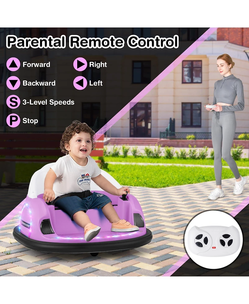 Akiudex 12V Kids Ride-On Bumper Car with Remote Control and Music