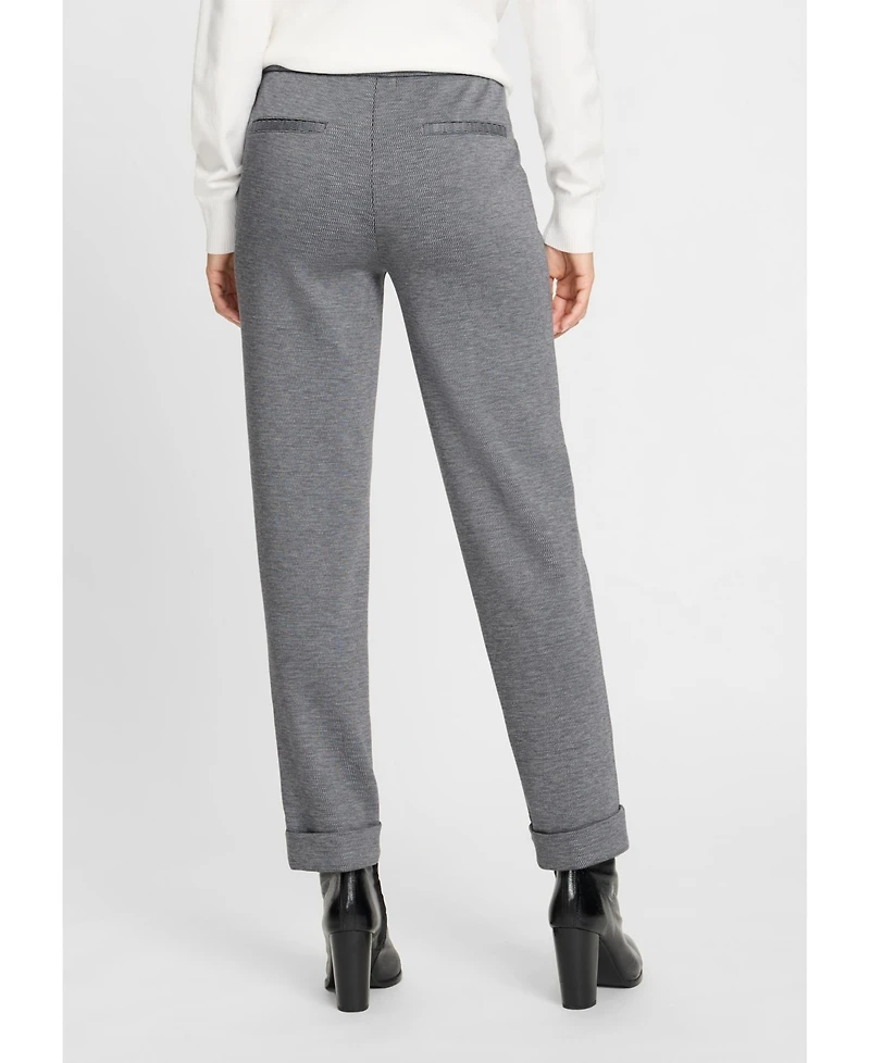 Olsen Lisa Fit Micro Pattern Cropped Pant