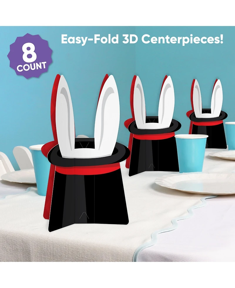 Big Dot of Happiness Freestanding 3D Magic Show Centerpiece Table Decorations