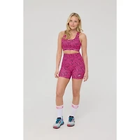 Oosc Women's High Support Elite Crossback Sports Bra - Pink Leopard