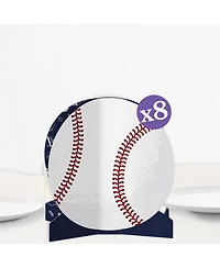 Big Dot of Happiness Freestanding 3D Baseball Centerpiece Table Decorations - 8 Count