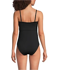 Lands' End Women's Bandeau Cut Out One Piece