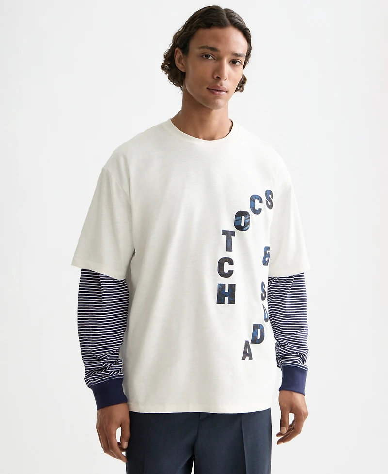 Scotch & Soda Men's Loose Fit Applique T-Shirt