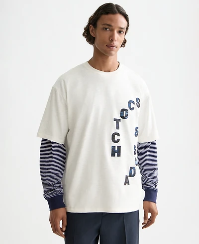 Scotch & Soda Men's Loose Fit Applique T-Shirt