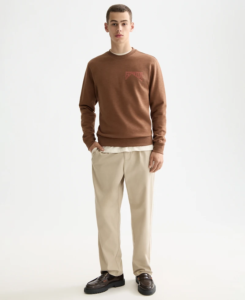 Scotch & Soda Men's Logo Detail Crewneck Sweatshirt