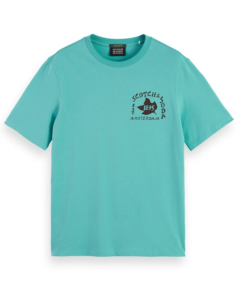 Scotch & Soda Men's Short Sleeve Logo Graphic Crewneck T-Shirt