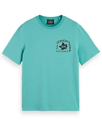 Scotch & Soda Men's Short Sleeve Logo Graphic Crewneck T-Shirt