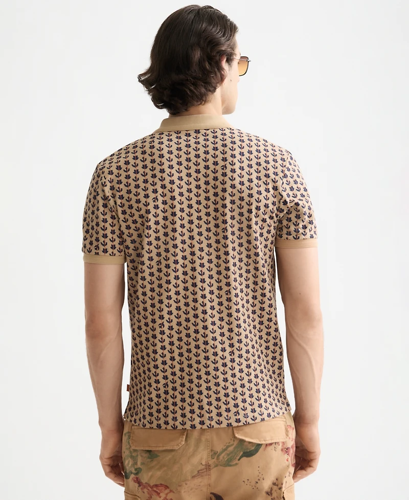 Scotch & Soda Men's All Over Print Polo Shirt