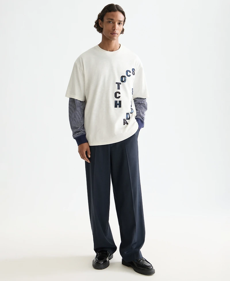 Scotch & Soda Men's Loose Fit Applique T-Shirt