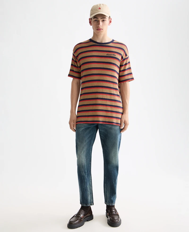 Scotch & Soda Men's Waffle Stripe Short Sleeve T-Shirt