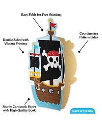 Freestanding 3D Pirate Ship Centerpiece Table Decorations