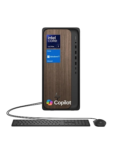 Hp OmniDesk Premium Tower Desktop Intel Core Ultra 7 265 8GB Ram Nvidia GeForce Rtx 4060 512GB Ssd Storage Windows 11 Home - Black