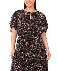 Msk Plus Maxi Tiered Dress