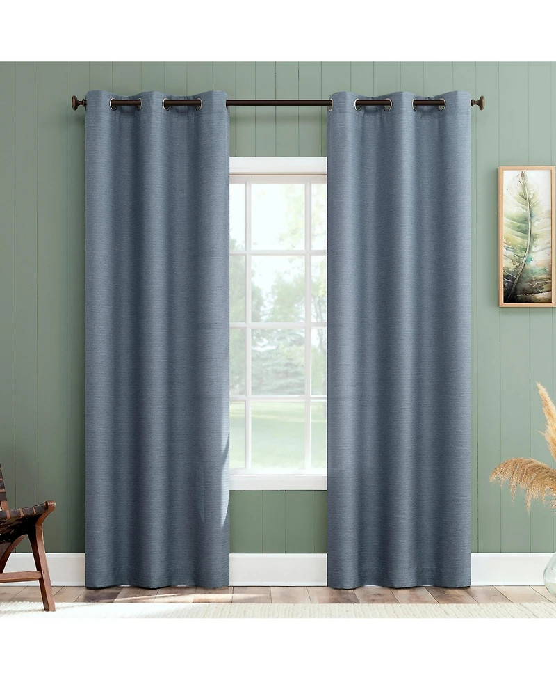 No. 918 Lance Textured Semi-Sheer Grommet Curtain Panel