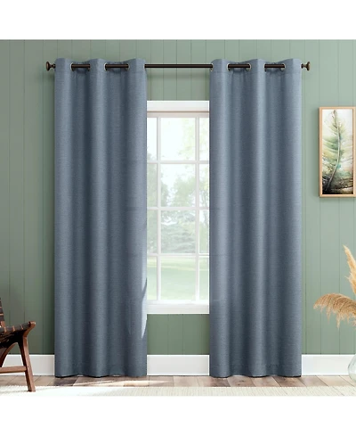 No. 918 Lance Textured Semi-Sheer Grommet Curtain Panel