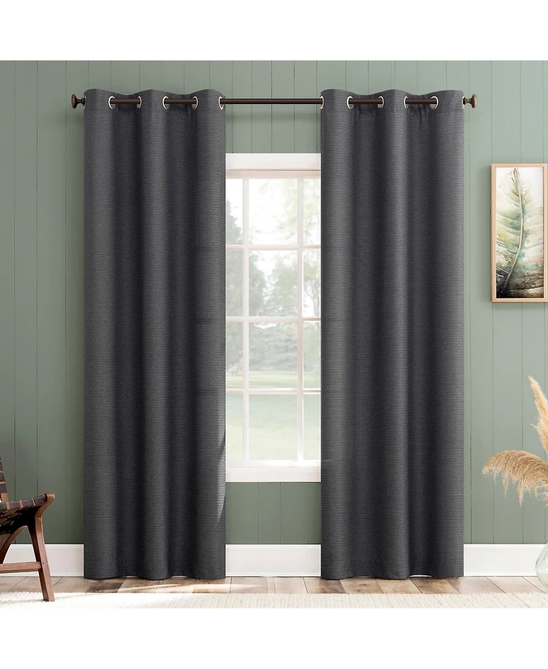 No. 918 Lance Textured Semi-Sheer Grommet Curtain Panel