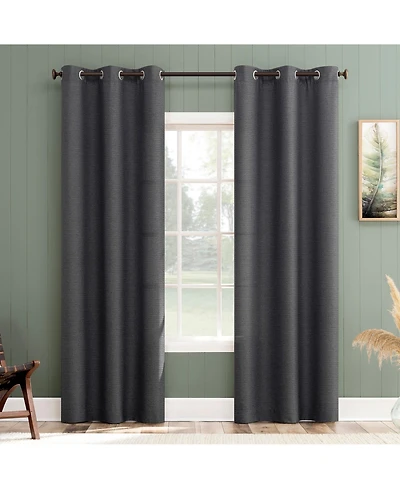 No. 918 Lance Textured Semi-Sheer Grommet Curtain Panel