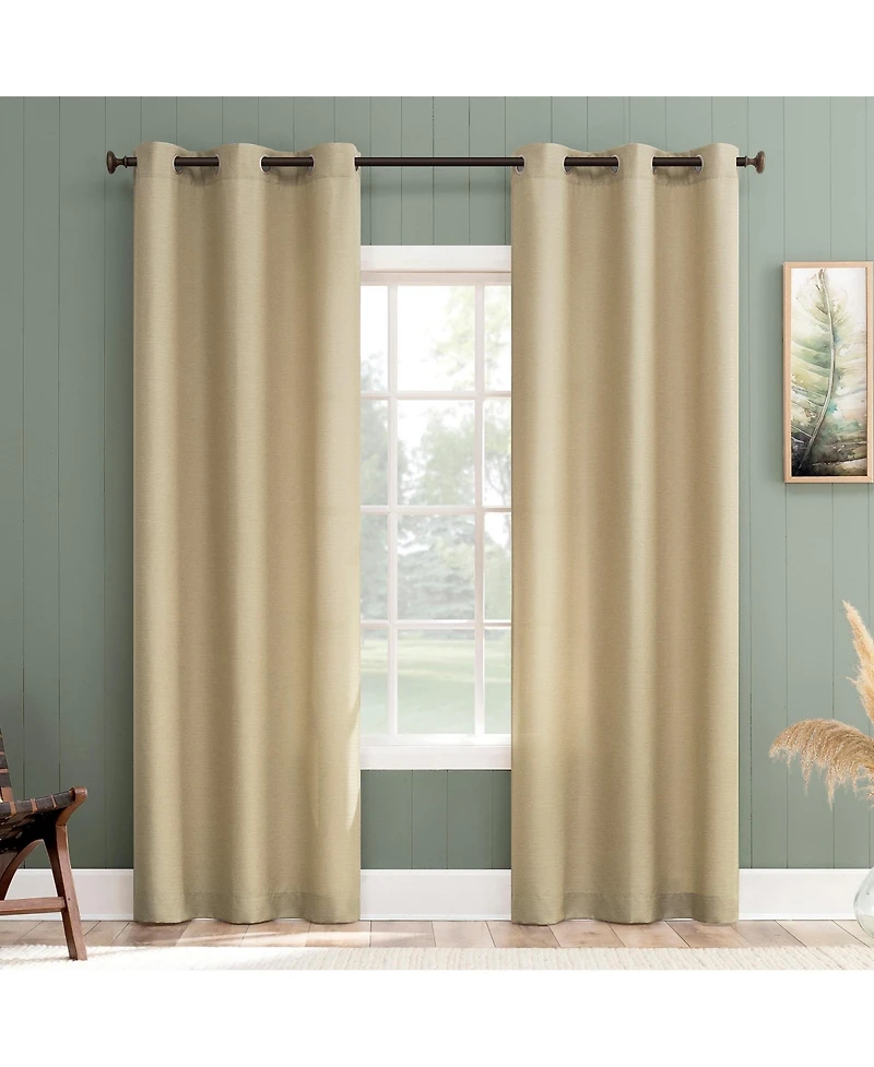 No. 918 Lance Textured Semi-Sheer Grommet Curtain Panel