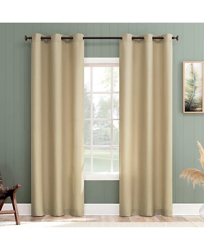No. 918 Lance Textured Semi-Sheer Grommet Curtain Panel