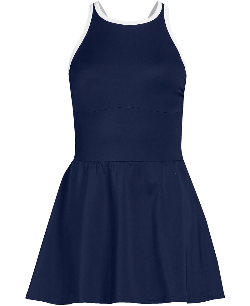Lands' End Women's Dd-Cup Tugless High Neck Swim Dress Swimsuit