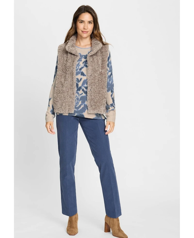Olsen Women's Abstract Floral Sweater