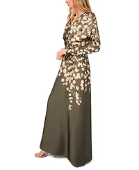 Parker Women's Pleated Wrap Dolman Sleeve Maxi Dress