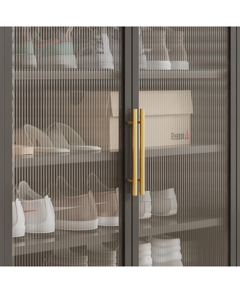 Mega Casa Shoe Storage Cabinet with Doors, 6-Tier Sturdy Support Legs, Shoes Rack Organizer for Entryway, Front Door