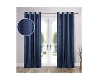 Superior Noor Chenille Semi-Blackout Machine Washable Curtains, Set of 2 Panels