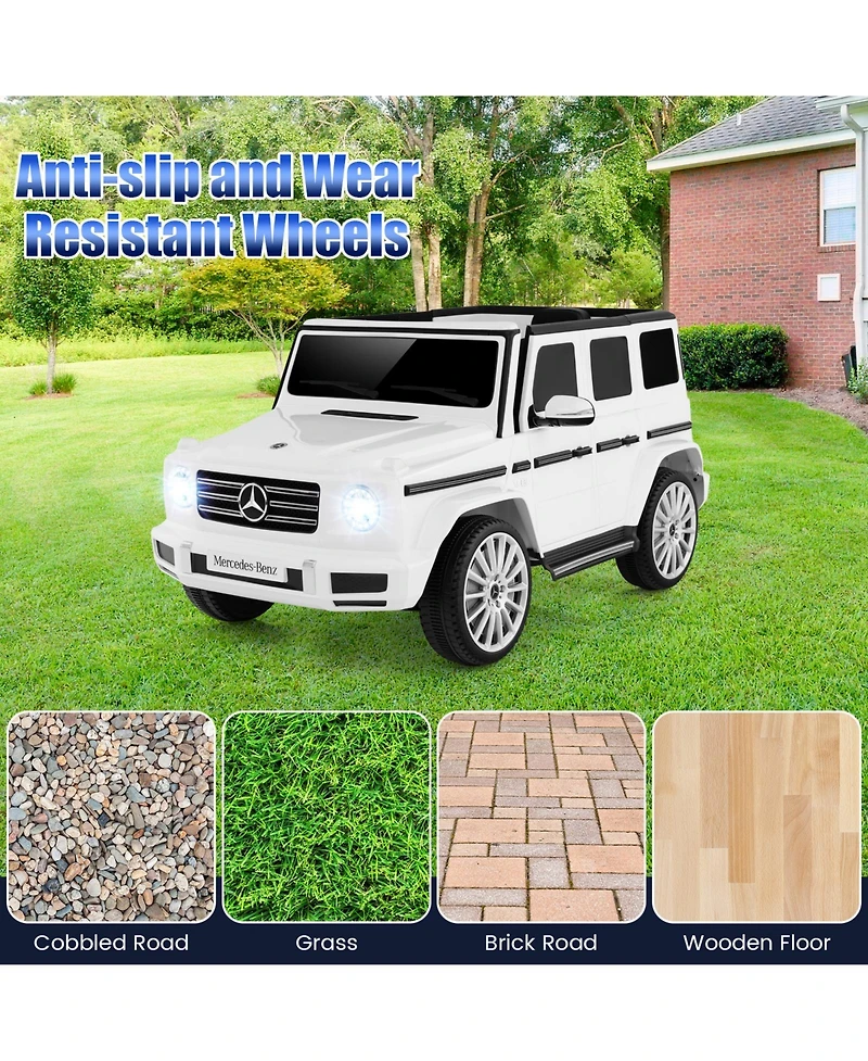 Akiudex Licensed Mercedes-Benz G500 Kids Ride On Car with Remote and Music