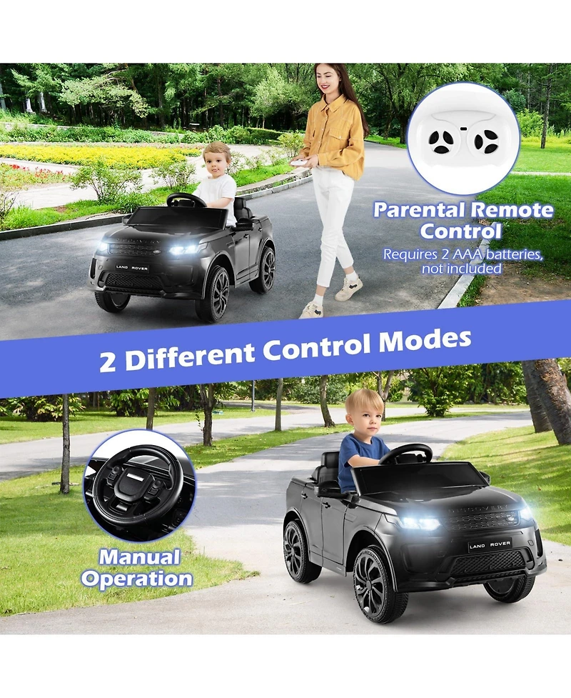 Akiudex 12V Licensed Land Rover Kids Ride-On Car with Remote and MP3