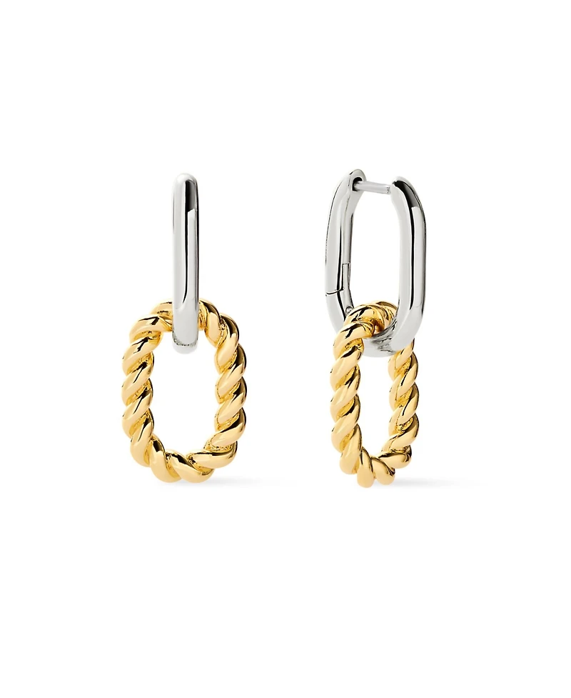 Ana Luisa Drop Earrings - Ash Double Mini Two Tone